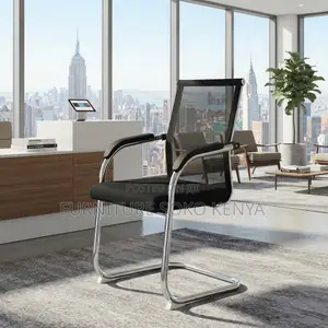 Office Front Reception Chairs | Mesh Sled Base Visitors Chair
