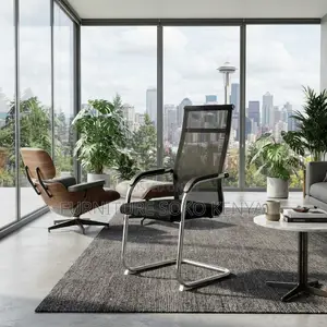 Office Front Reception Chairs | Mesh Sled Base Visitors Chair