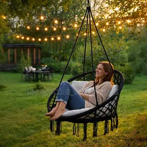 Macrame Hanging Swing Chair/ Hammock With Fringe