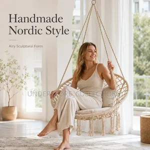 Macrame Hanging Swing Chair/ Hammock With Fringe