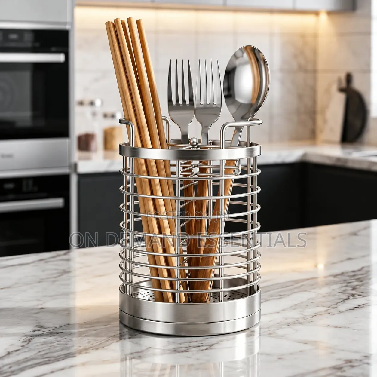 New Stainless Steel Rotating Chopstick Holder