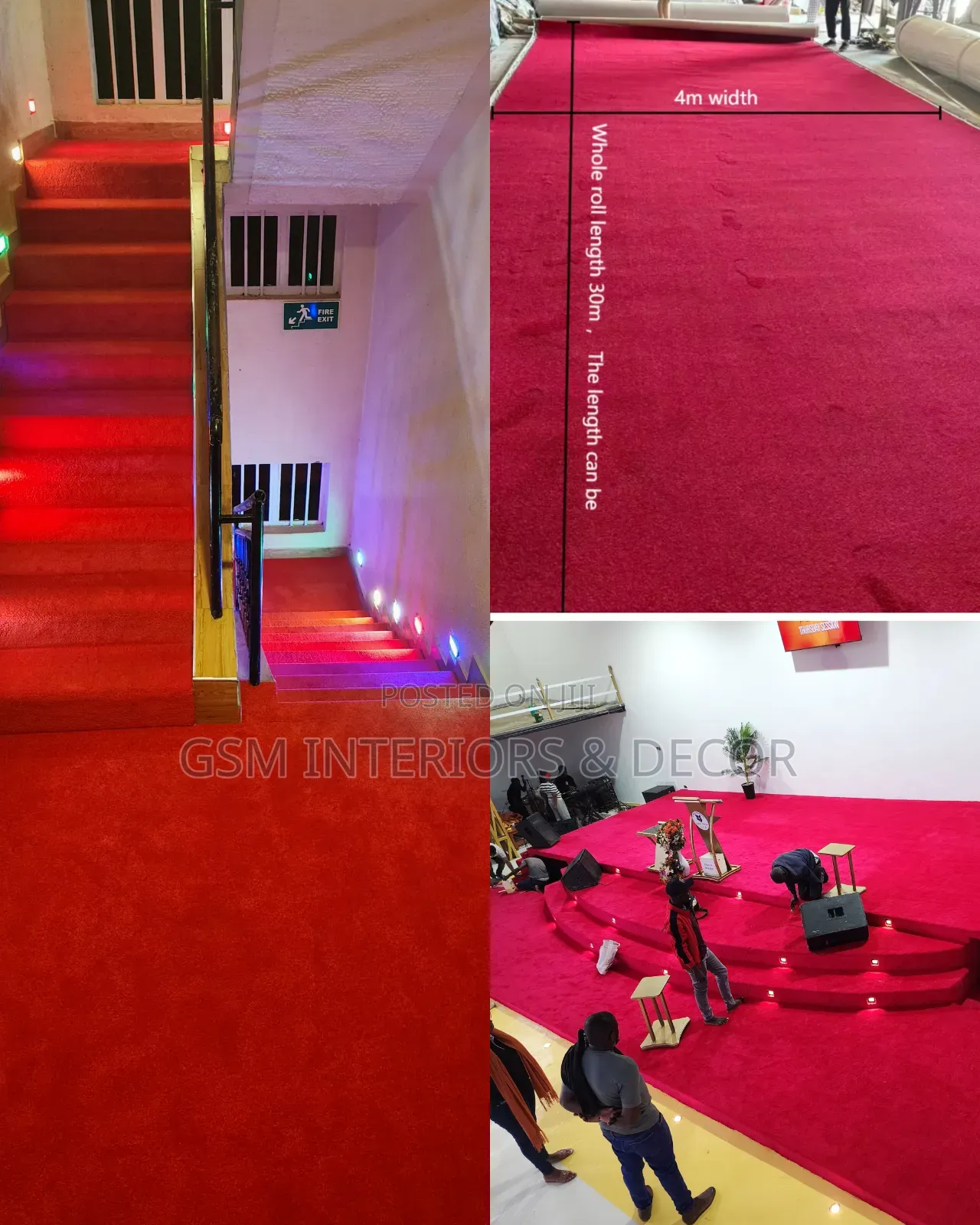 Wall to Wall Red Office Carpets in Executive Cosy Flooring