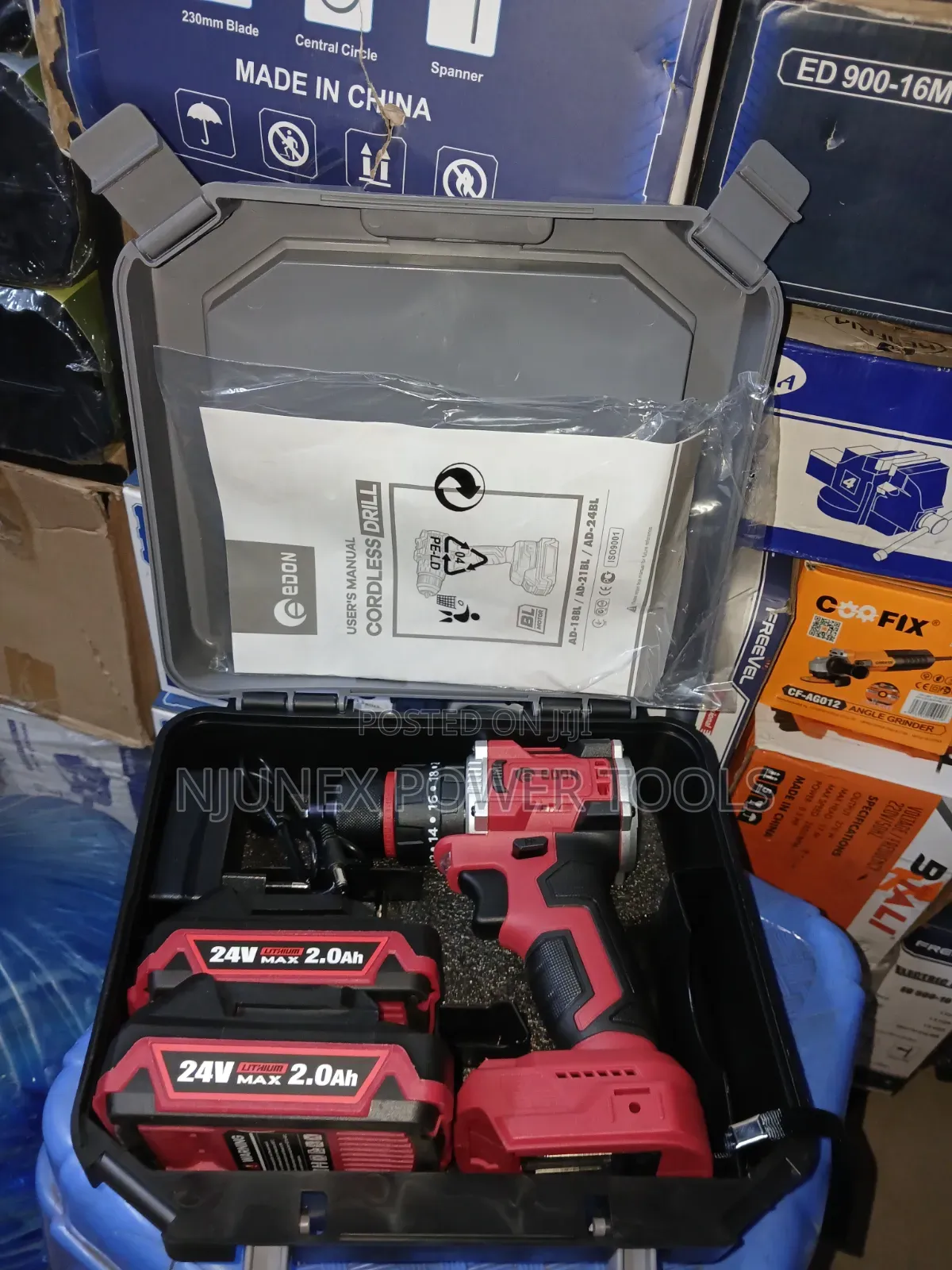 Edon Brushless Cordless Drill & (Model_AD-24bl 24V) Driver Kit