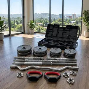 58kg Adjustable Dumbbell and Barbell Kit