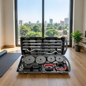 58KG Anti-Rust Chrome Weight Plates Set With Carry Case