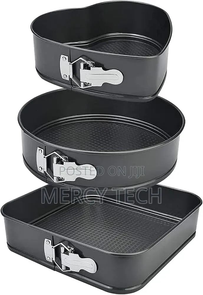 Nonstick Mixed Shape Baking Tins (Heart, Square, Round)