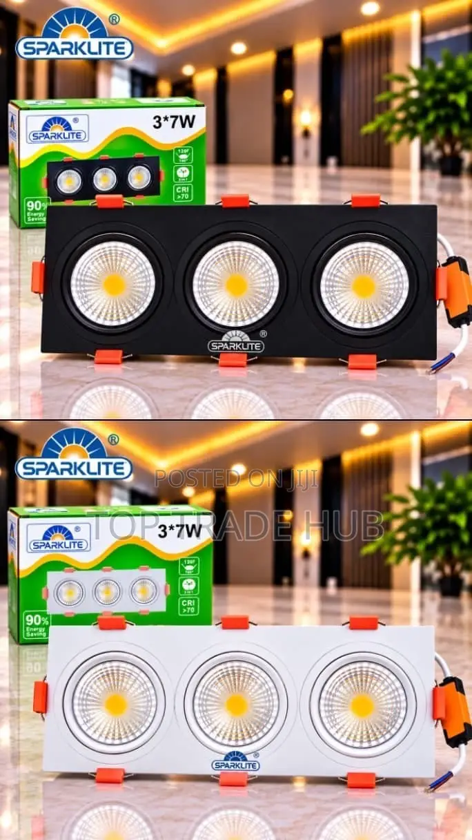 Sparklite TRIPLE Downlighter Colours White/Black Full Carton 40pcs