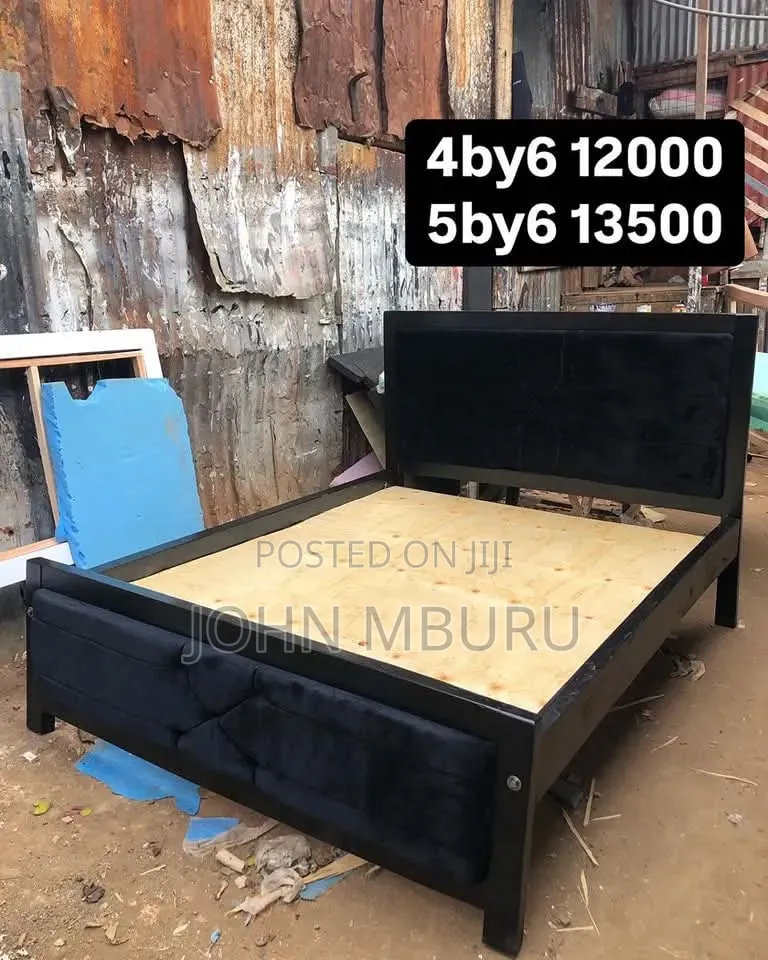 Black Frame With Dark Blue Bed 4*6