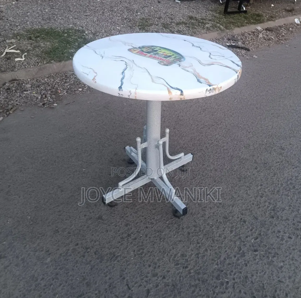 Round Restaurant Mixed Colours Marble Table