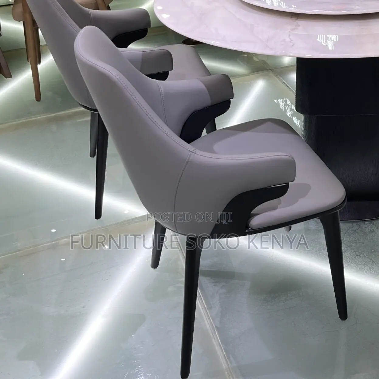 Home Hotel Dining Set | Six Seaters Round Marble Elegant Dining Set