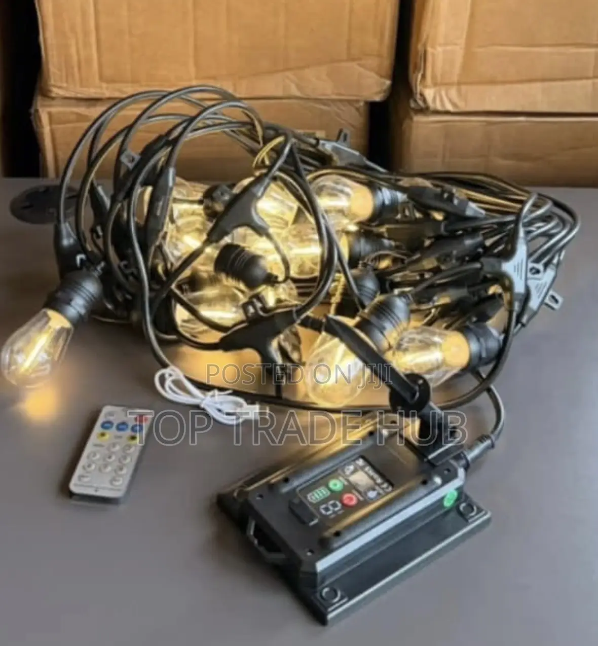 Solar String Lights Warm Cable 16meters Bulbs 8 Lighting Modes