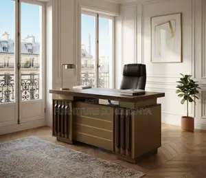 Executive Desk | 1400MM Golden Colored Home Space Desk