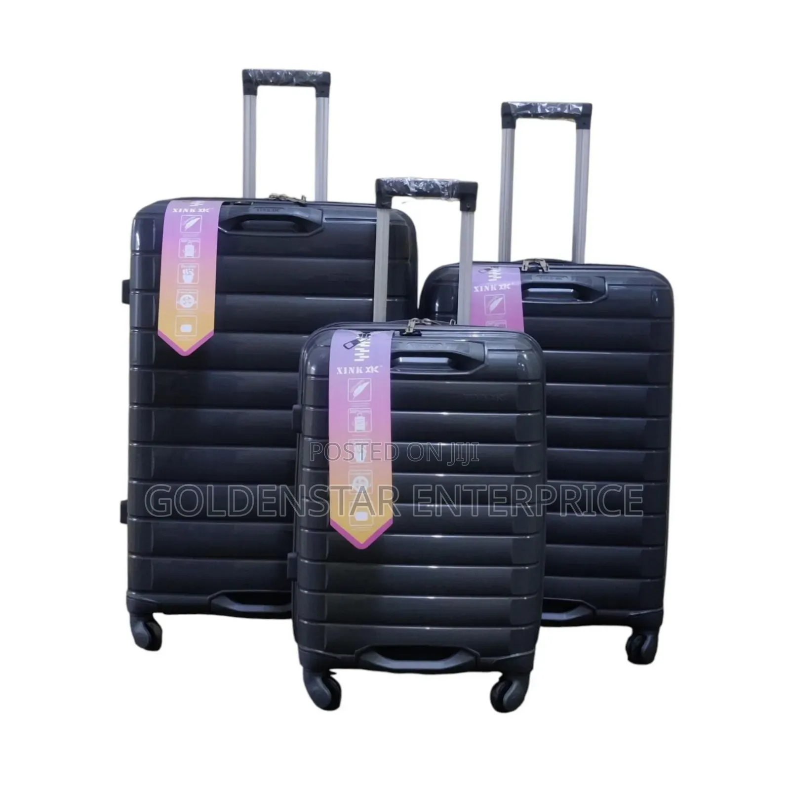 *Rubber Double Handle Suitcase