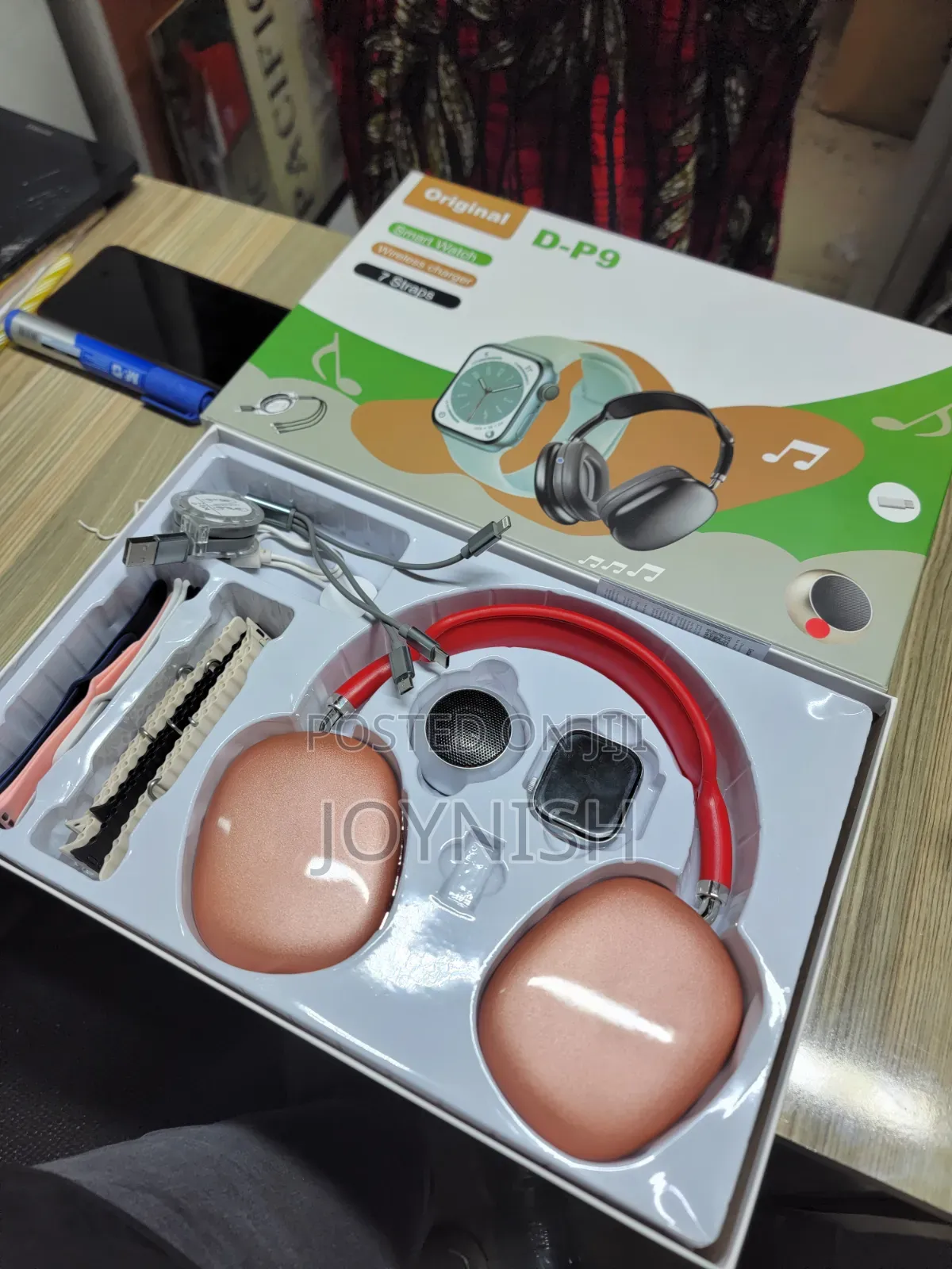 D-P9 Smart Watch With Headphones