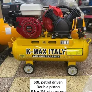 Kmax Petrol Driven Double Piston 50ltrs 8bar 7.5hp