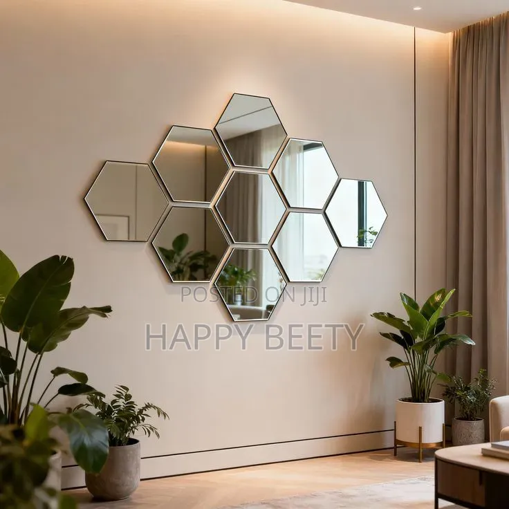 Acylric Hexagonal Wall Mirrors(12pcs in a Pack)