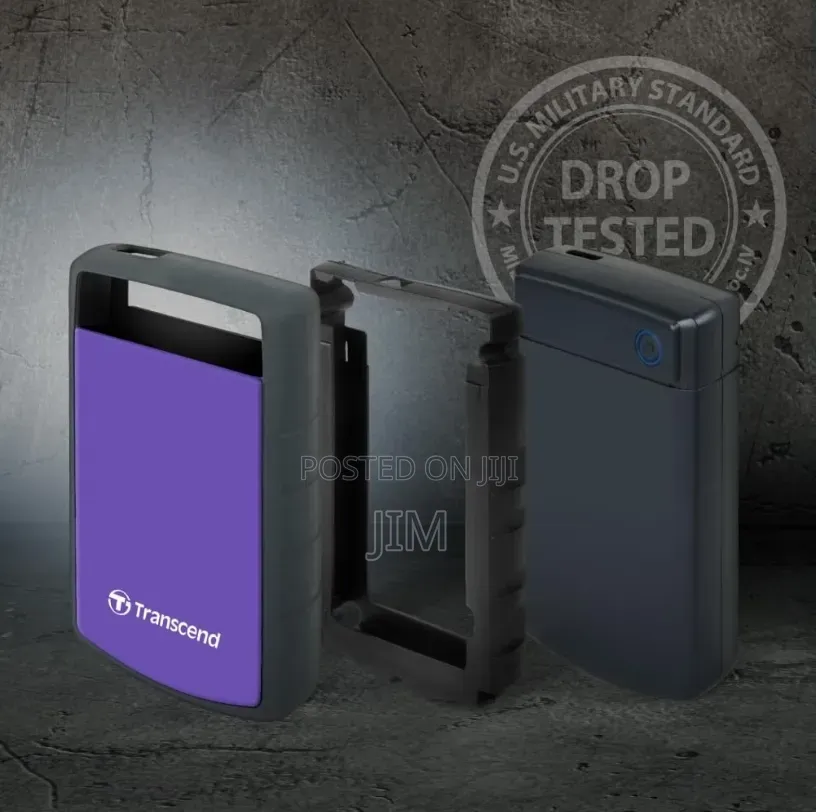 Transcend 2TB StoreJet 25H3 Rugged Portable HDD, External Hard Drive