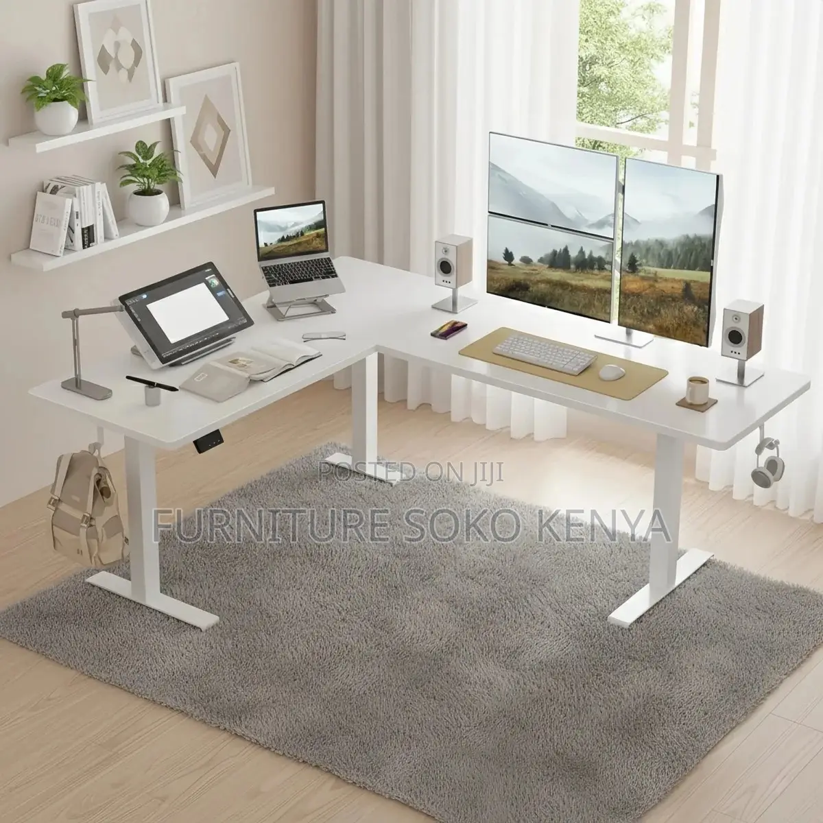 Electric Modern Desks | 1.4 Meter | L Extended Adjustable Desk