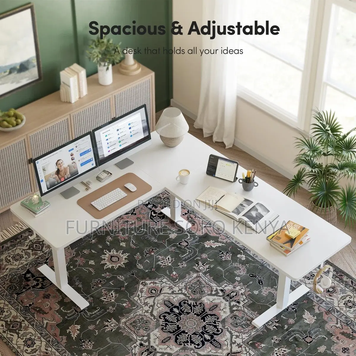Electric Modern Desks | 1.4 Meter | L Extended Adjustable Desk
