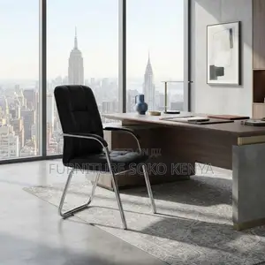 Visitors Modern Chairs | Sled Based Reception Leather Seat