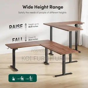 Adjustable Computer Desk | L Shaped 1400MM Modern Adjustable Table