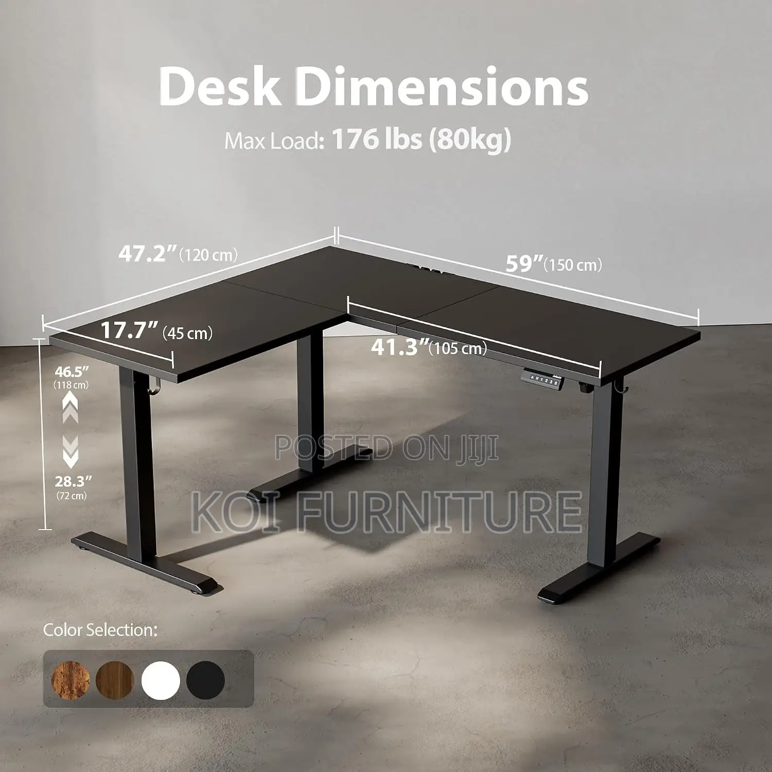 Adjustable Computer Desk | L Shaped 1400MM Modern Adjustable Table