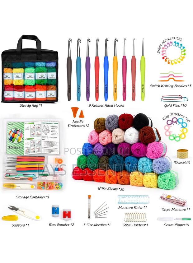 113pc Crotchet Kit With Yarn Gift Set - thumbnail 2