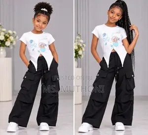 Wideleg Cargo Pants + Crop Top's (7-17 Yrs )