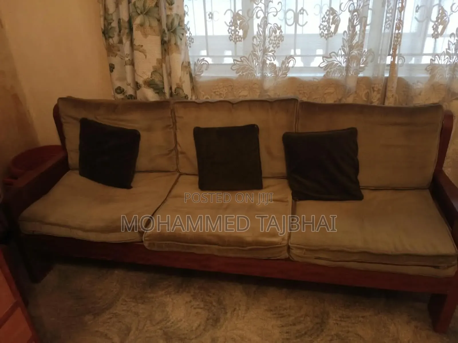 Sofa Set 7 Seater and Cabinet