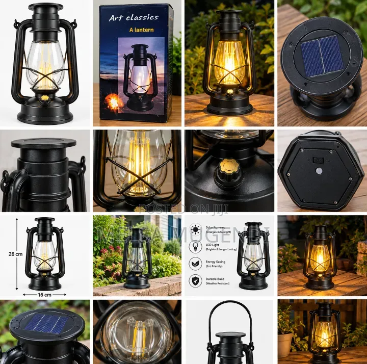 Big Solar Powered Lantern for Home and Garden