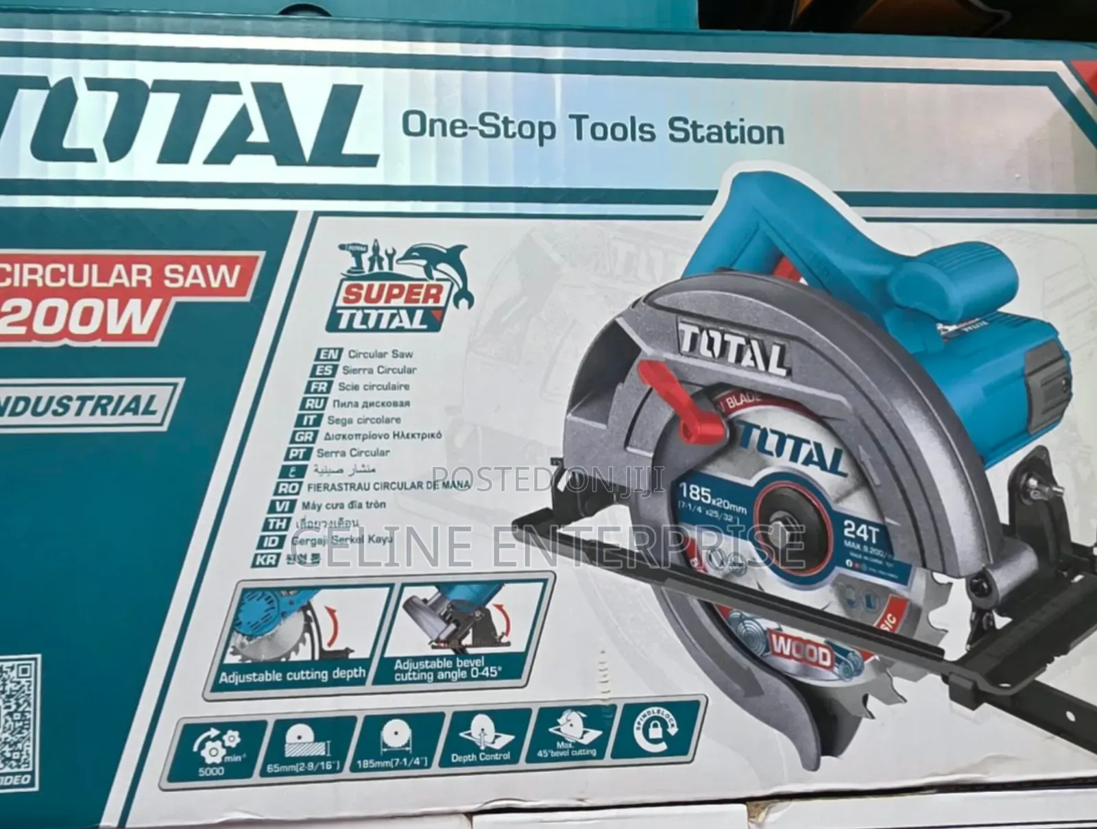 Heavy-Duty Electric Handheld Circular Saw 1400W