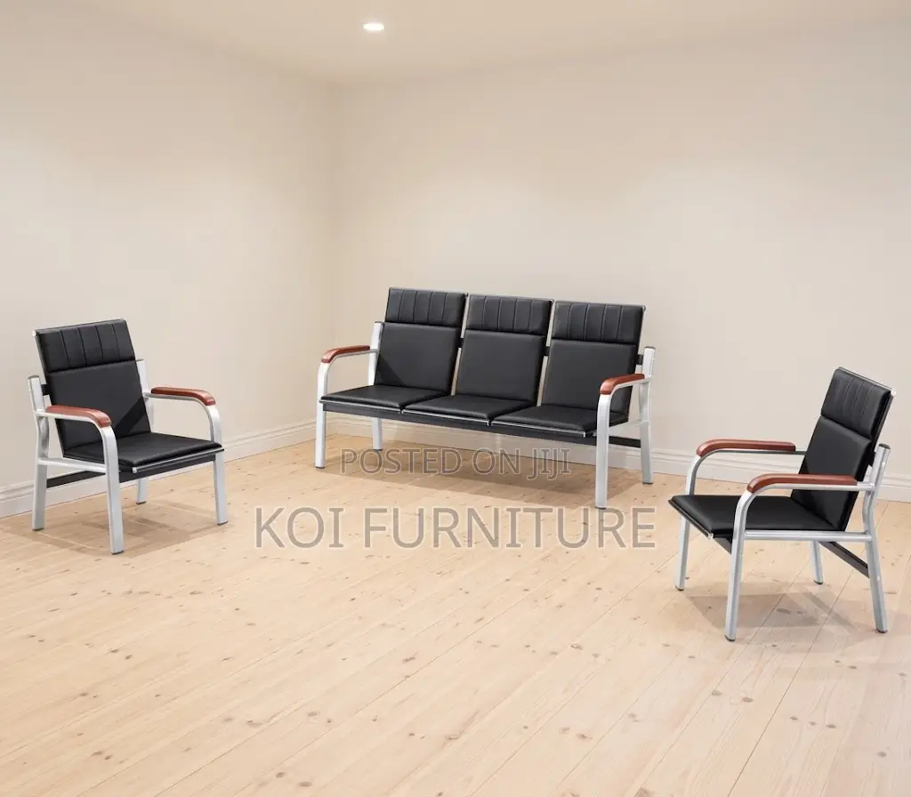 Executive Sofa Sets | Armed High Back Leater 5 Seater Sofa Set