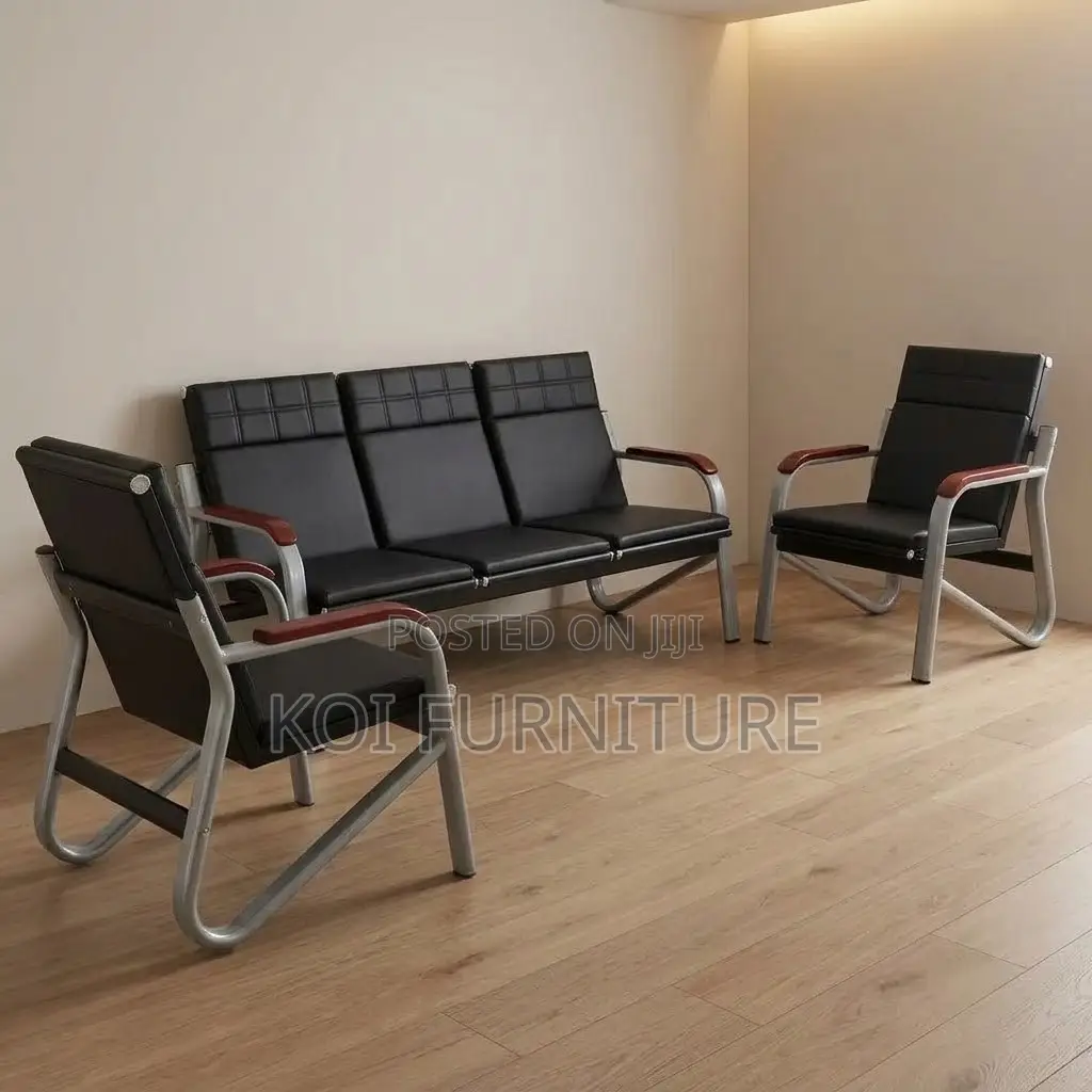 Executive Sofa Sets | Armed High Back Leater 5 Seater Sofa Set