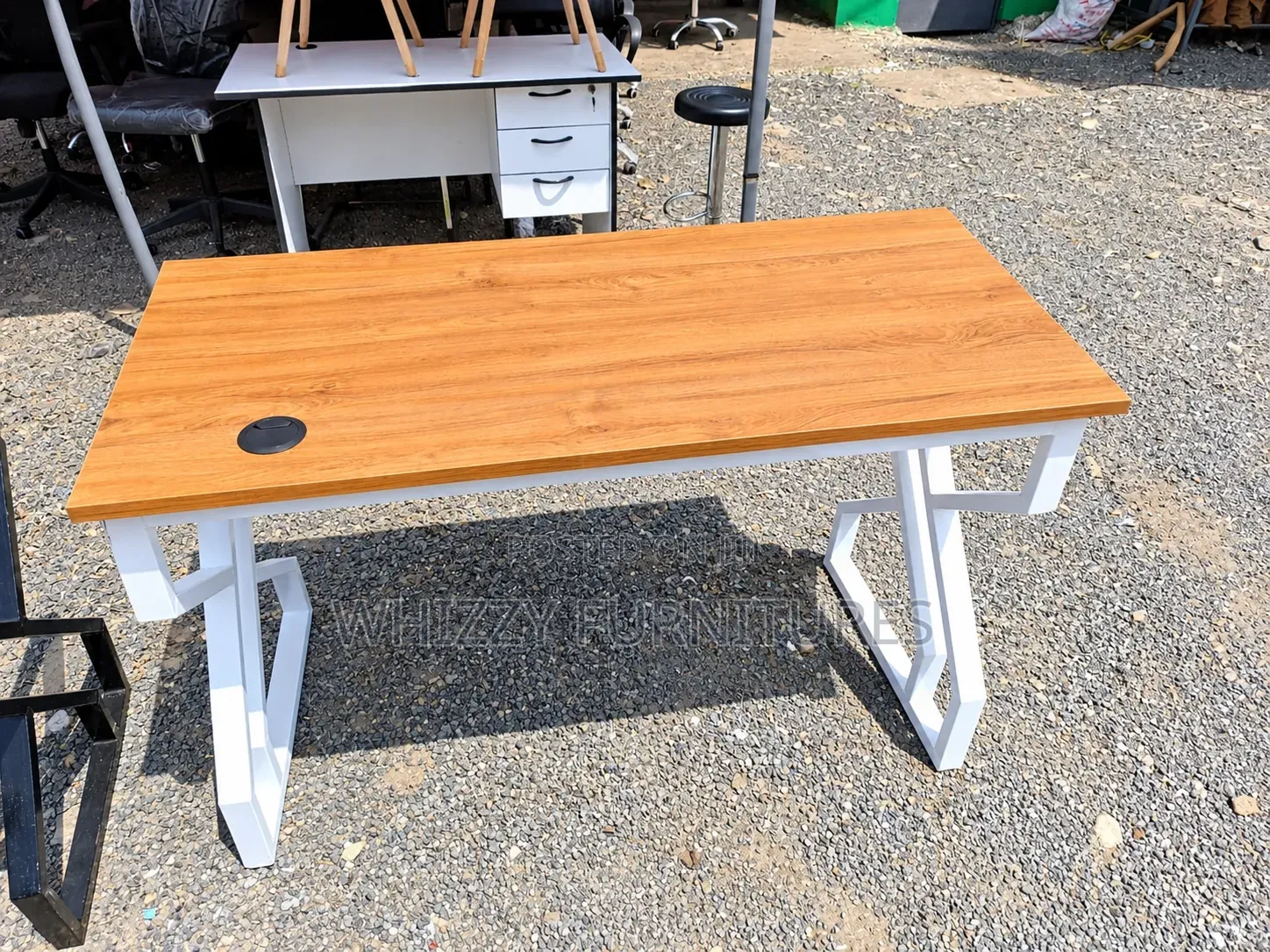 Modern Metallic Stand Desk