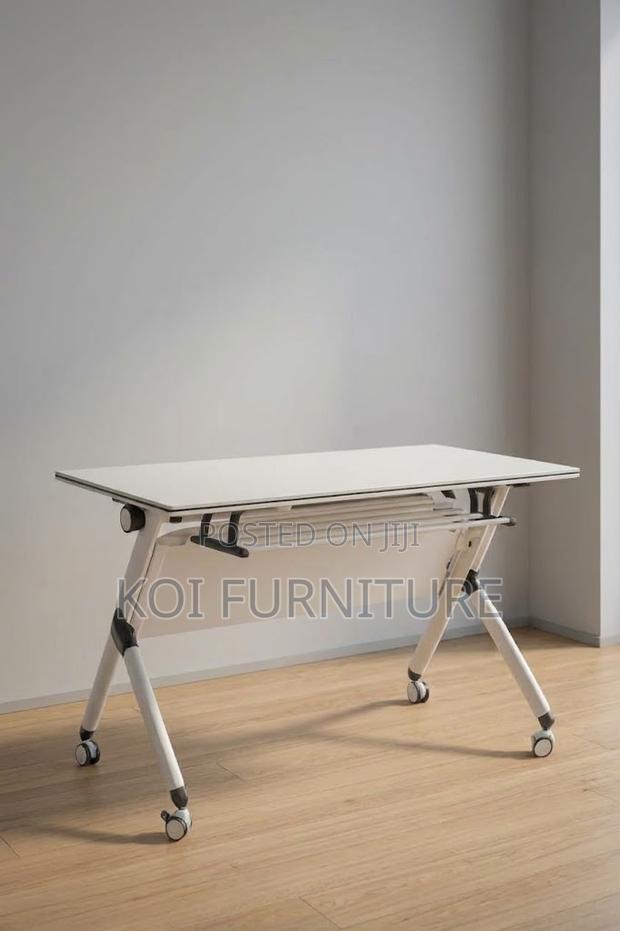 Training Home Office Table | Foldable White Conference Hall Desk - thumbnail 2