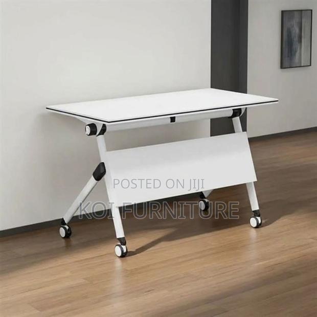 Training Home Office Table | Foldable White Conference Hall Desk - thumbnail 4