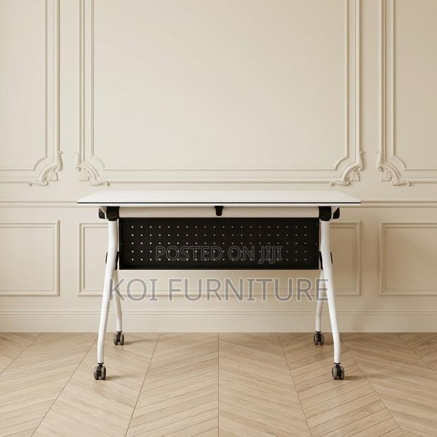 Training Home Office Table | Foldable White Conference Hall Desk - thumbnail 6
