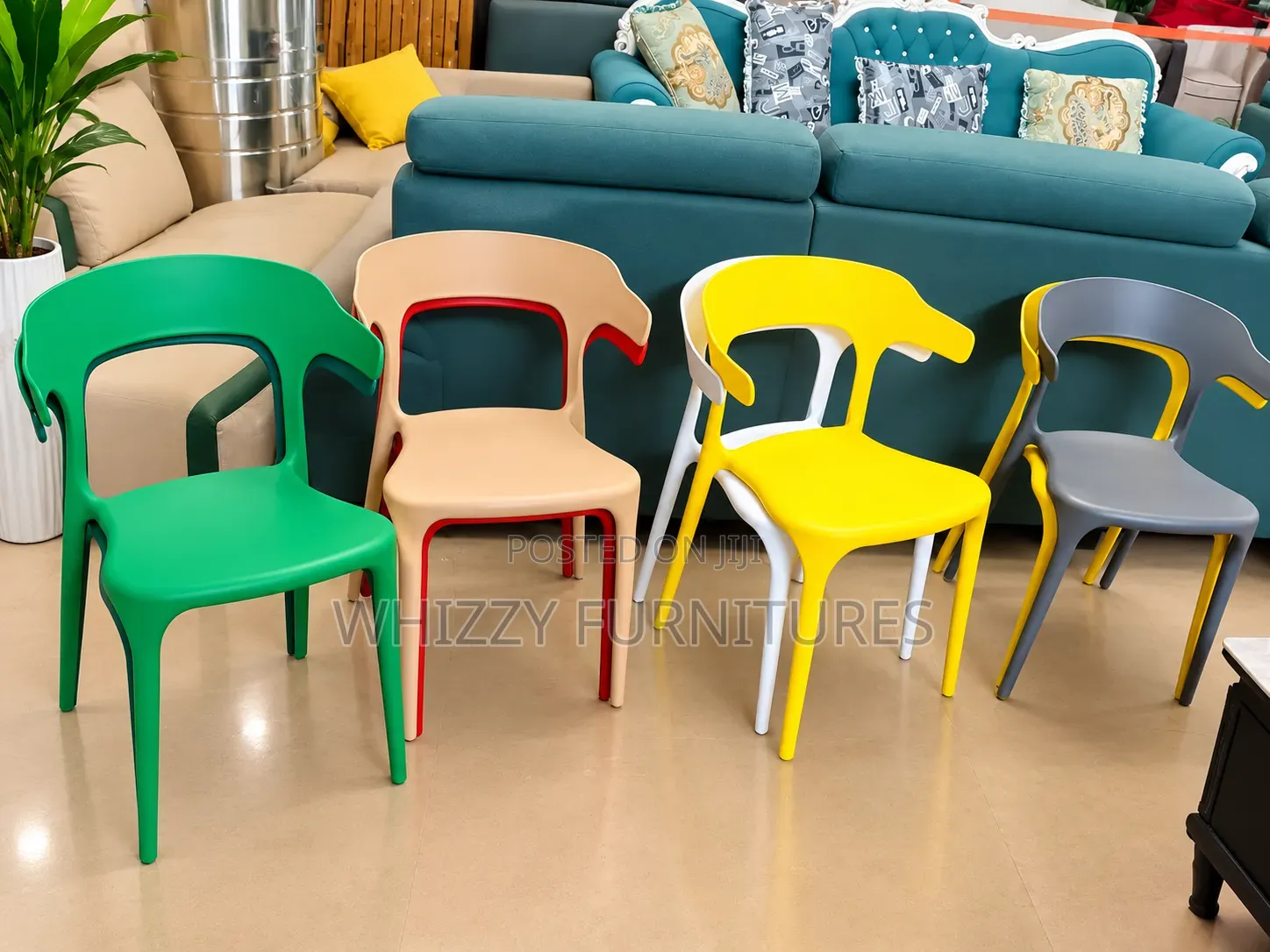 Modern Coloured Plastic Dining Chairs