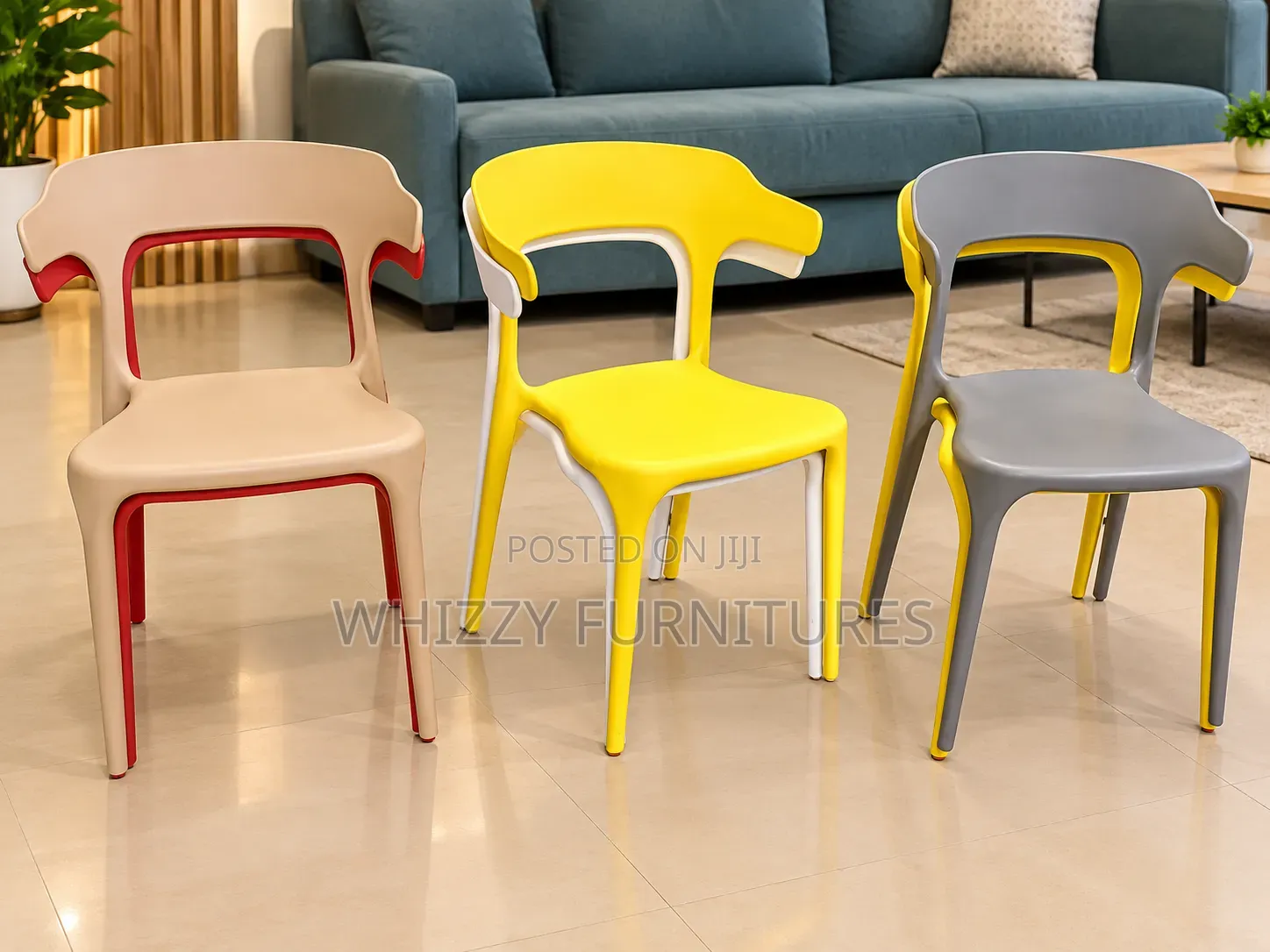 Modern Coloured Plastic Dining Chairs