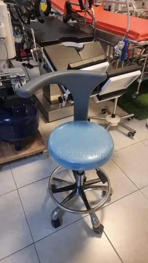 Comfortable, Height Adjustable, Doctor's Stool With Backrest