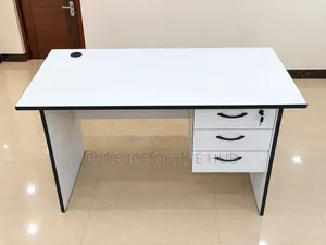 White Office Desk With Three Drawers