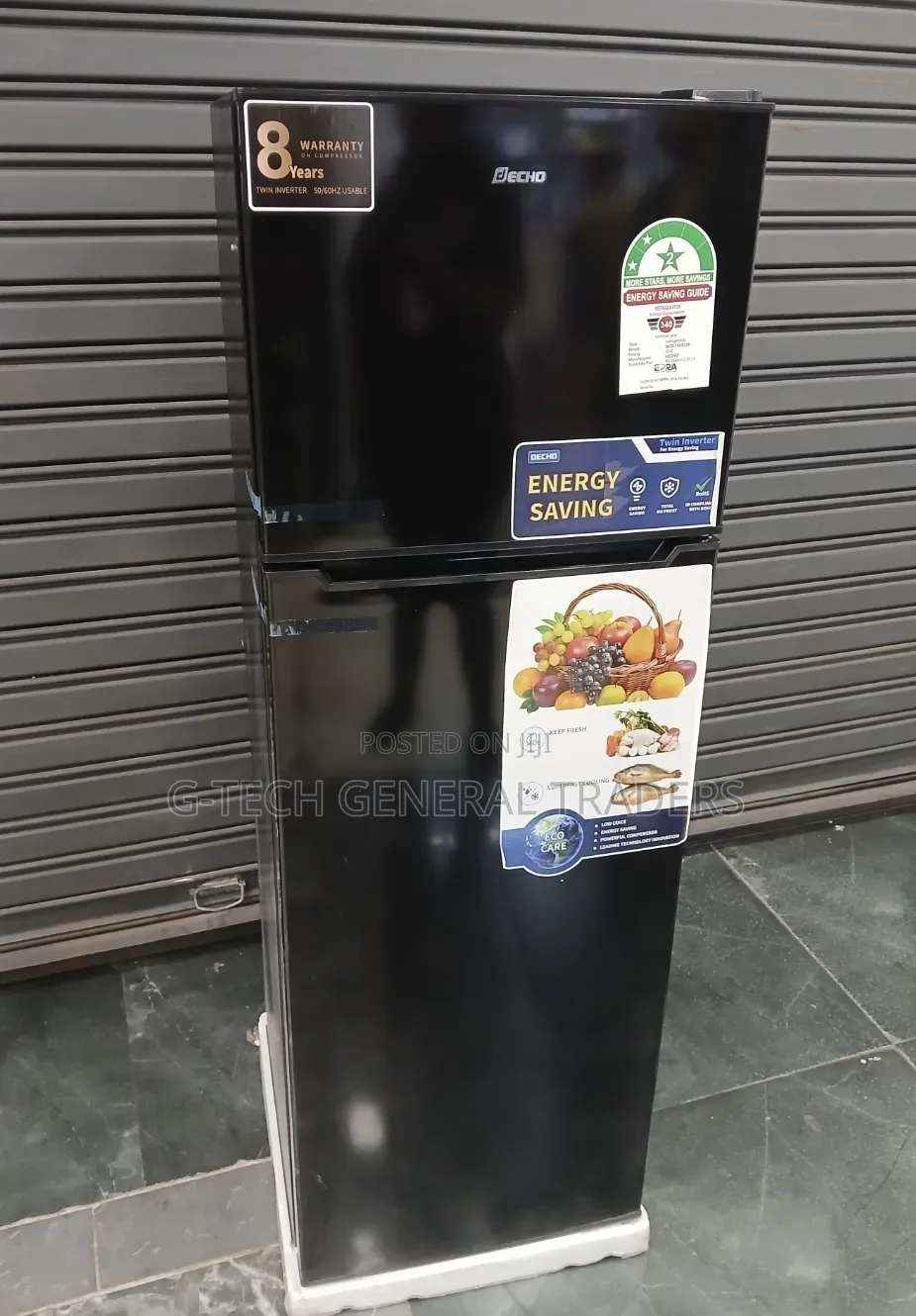 Decho 188L Double Door Direct Cool Refrigerator