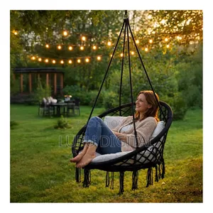Macrame Hanging Swing Chair/ Hammock With Fringe