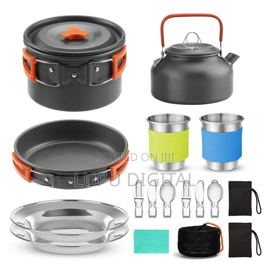 All in 1 Camping Cookware Set Equipment for 2 People