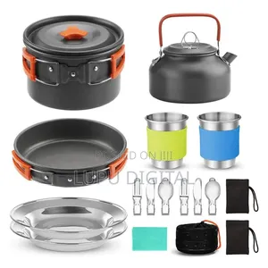 All in 1 Camping Cookware Set Equipment for 2 People