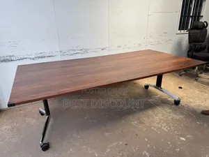 Conference Table, Boardroom Office Desk 2.4m Foldable