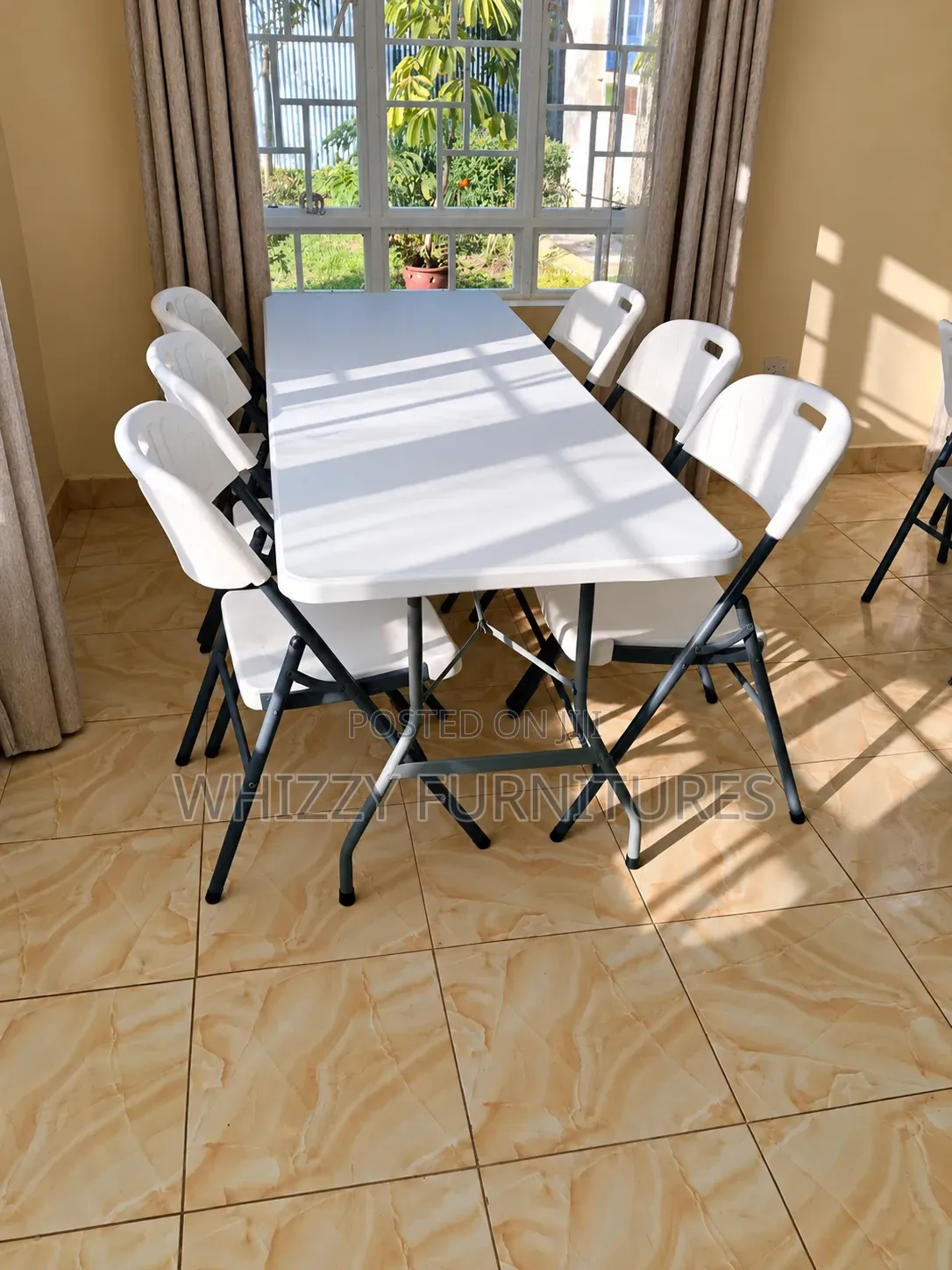 Catering White Folding Table and Chairs