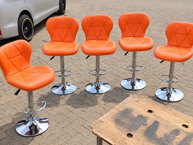 Orange Adjustable Bar Stools – Modern Kitchen Chairs - thumbnail 2