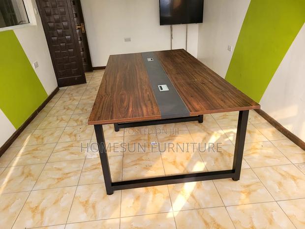 Office Table Large Boardroom Table Walnut Finish - main view