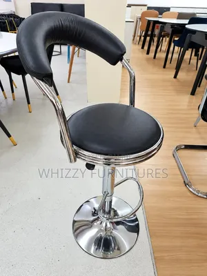 Backrest Leather Bar Stool -Adjastable